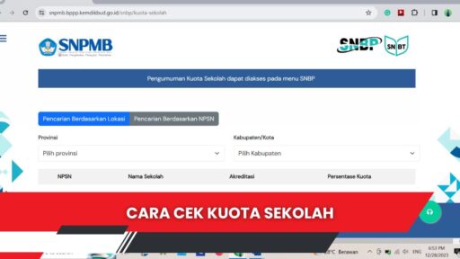 Cara Cek Kuota Sekolah